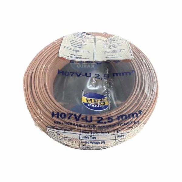 2,5mm NYA (H07V-U) KABLO  KAHVERENGİ