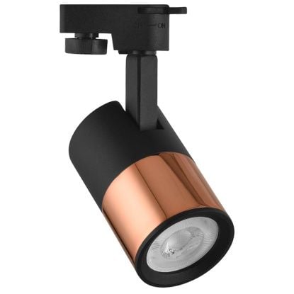 Monofaze Soketli Ray Spot - Siyah- Rose Gold